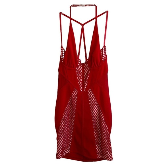 Meek Dresses & Skirts - Red Bodycon Club Mini Dress by Meek Sz Large